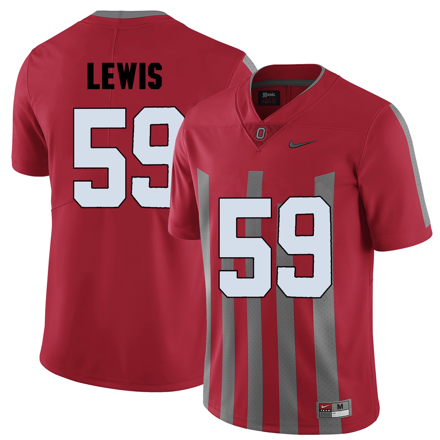 Ohio State Buckeyes Men's NCAA Tyquan Lewis #59 Red Elite College Football Jersey JIJ6149EK